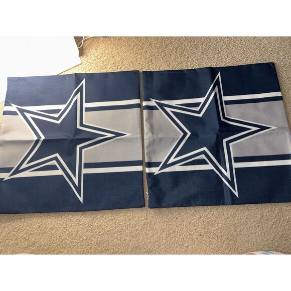 Dallas Cowboys Football Throw Pillow Cases w/ Zipper Canvas Material Blue Grey - Picture 3 of 5
